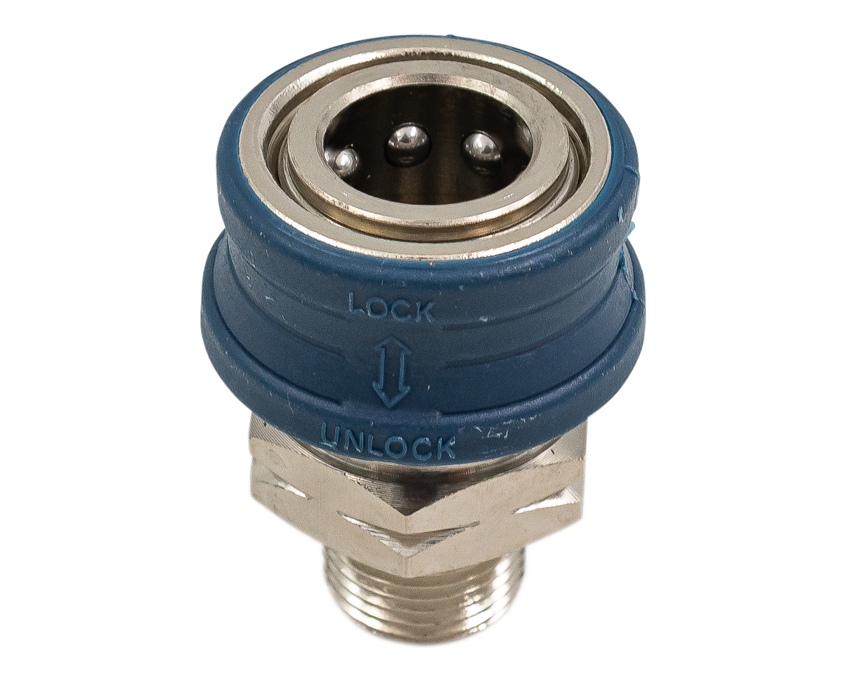 Coupler 3/8 BSPM Blue Cap [125 85.301.198BL]