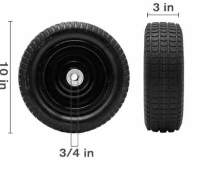 Foam Filled 10" Pressure Washer Wheel[125 51.000.018]