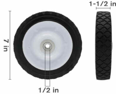 Pnuematic Lawn Wheel 7 inch [125 51.440.007]