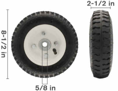 Pnuematic Wheel 8.5 inch [125 51.500.850]