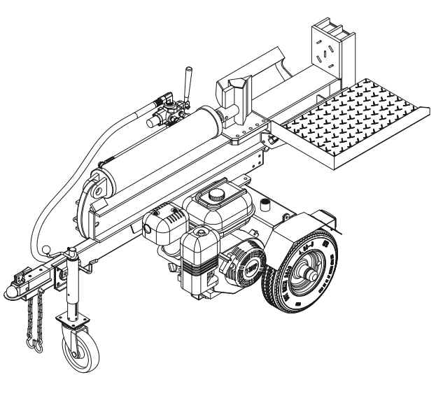 Logsplitter 40T STD -NO ENGINE [126 LS40VTL]