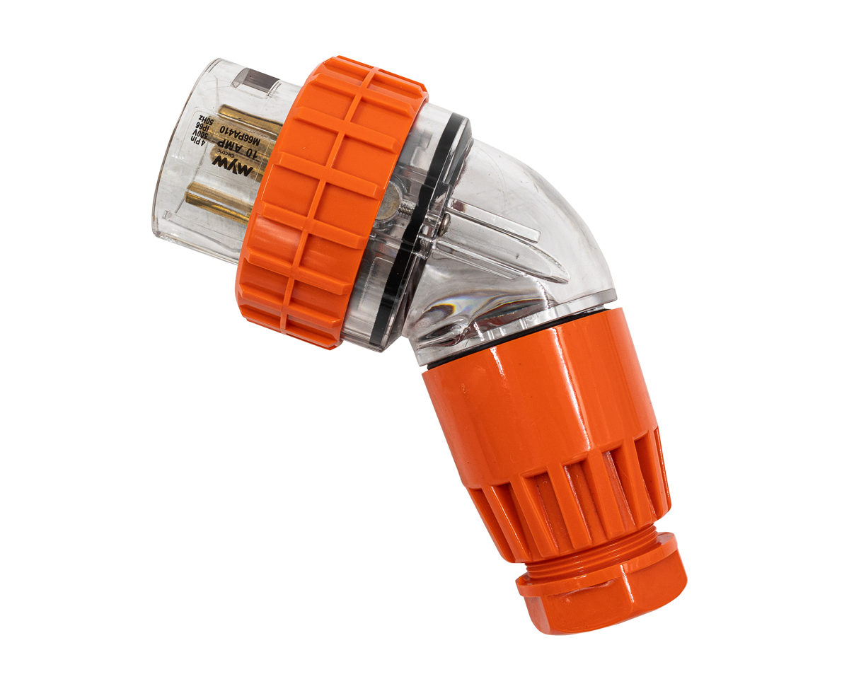 4 PIN 10A 3PH Round Plug 45deg [165 M66PA410]