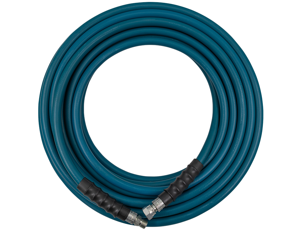 3/8" R2 2 Wire Smooth Hose - Blue - 6,000 PSI - BARflex [165 R2J400 10MS 3/8MX3/8 FS]