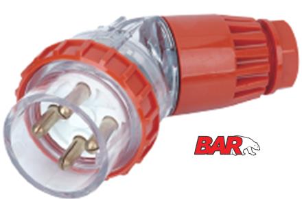 4 PIN 50A 3PH Round Plug 45deg [165 M66PA450]