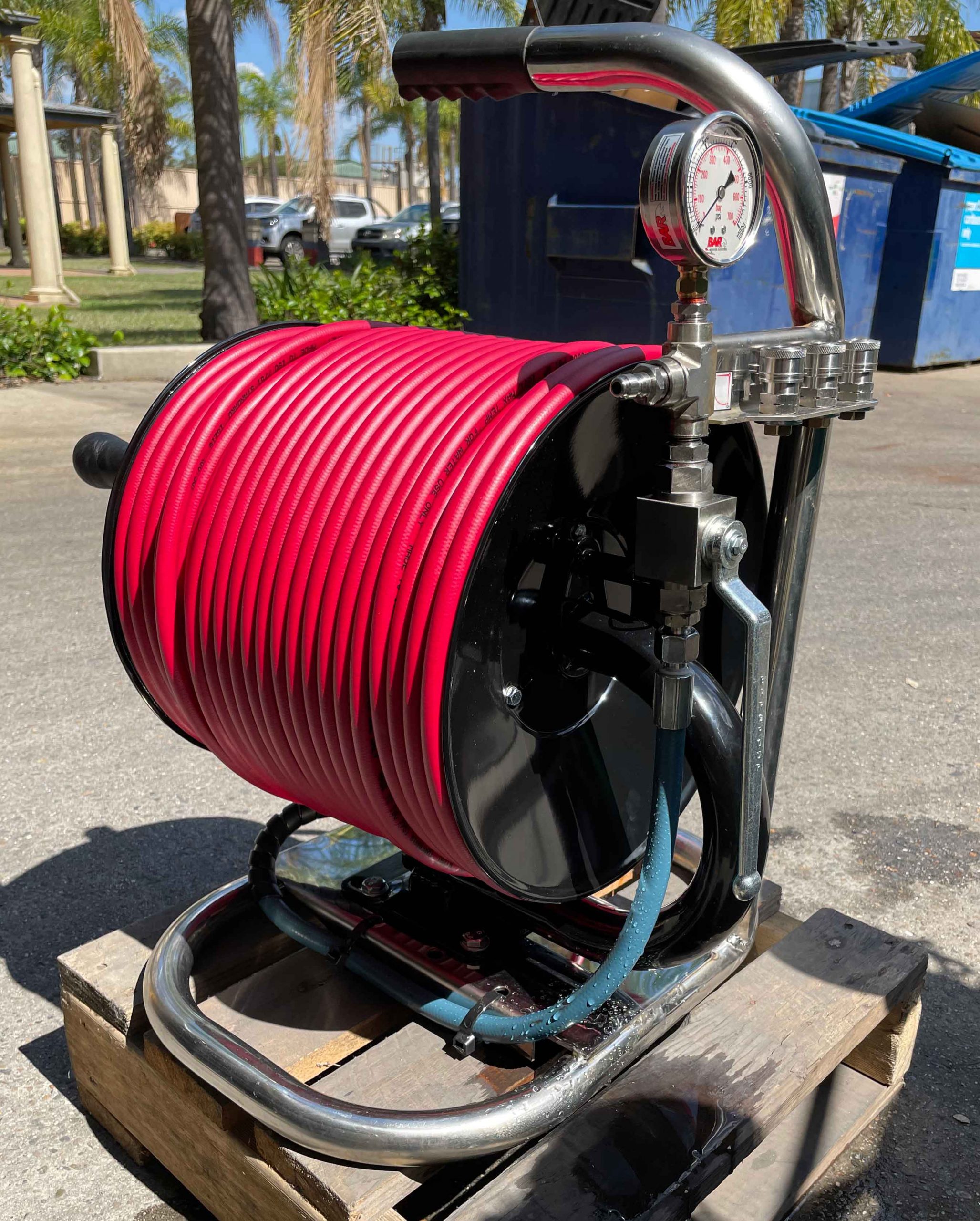 Maxi Reel c/w 120m Blue Hose [175 PW134-MRBM 120B4]