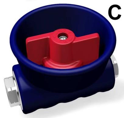 Ball Valve S/S 316 Handle Red [145 29.1050.00]