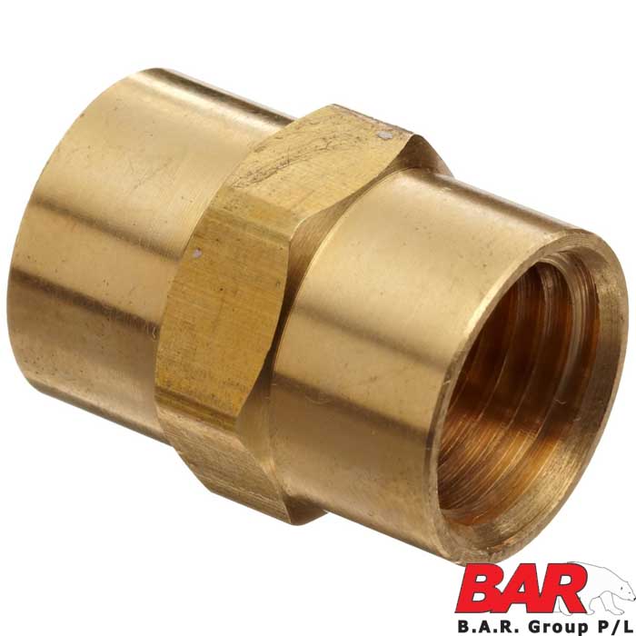 Female Nipple, Brass - 1/2" x 1/2"
