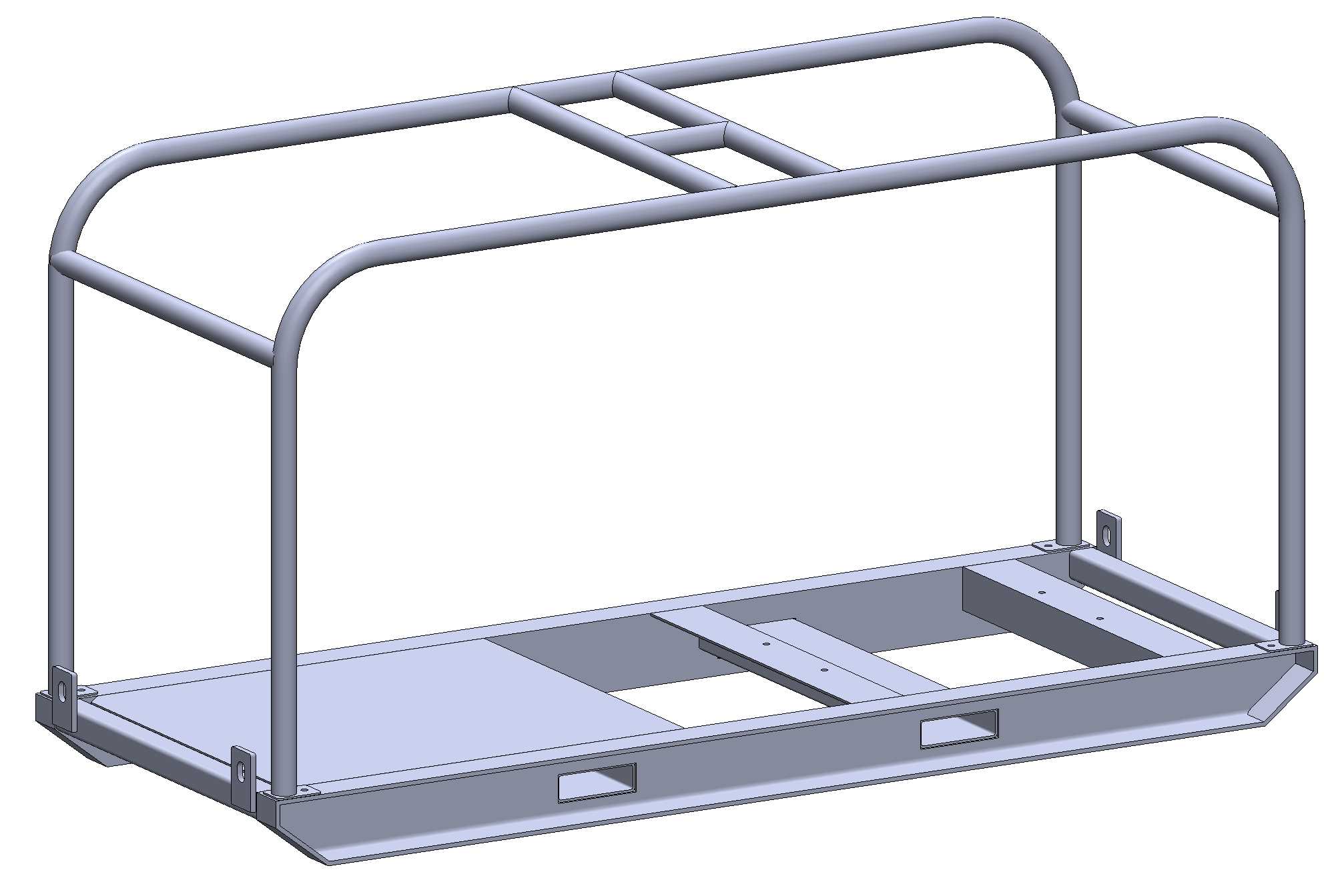 Skid base & roll frame Gal [165 Frame S2000 x 800]