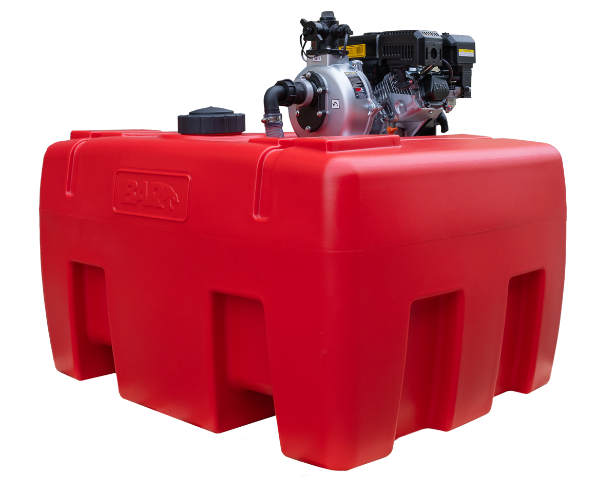 1.5" BSP Single Fire Fighting Pump with 400 L Tank [124 HP20701-R-400]