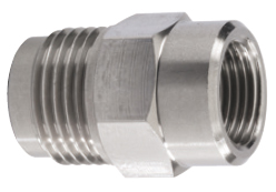 1/2" BSP Male Nipple - Standard - Mecline[155 0212000150] - 3/8" BSP Female, Stainless Steel
