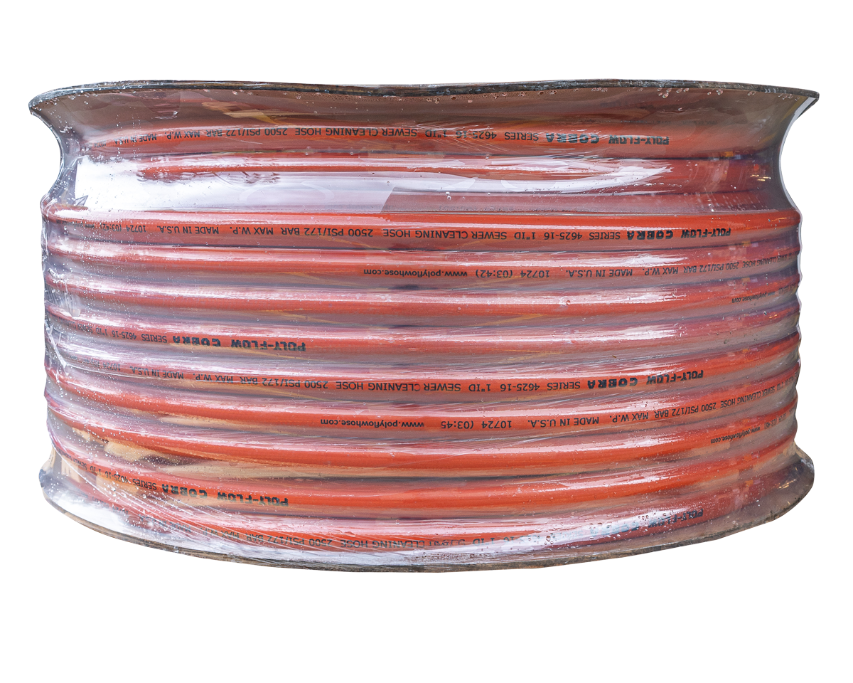 1" Thermoplastic Jetter Hose - Orange - 2,500 PSI[165 BARFLEX16O 150M MM]