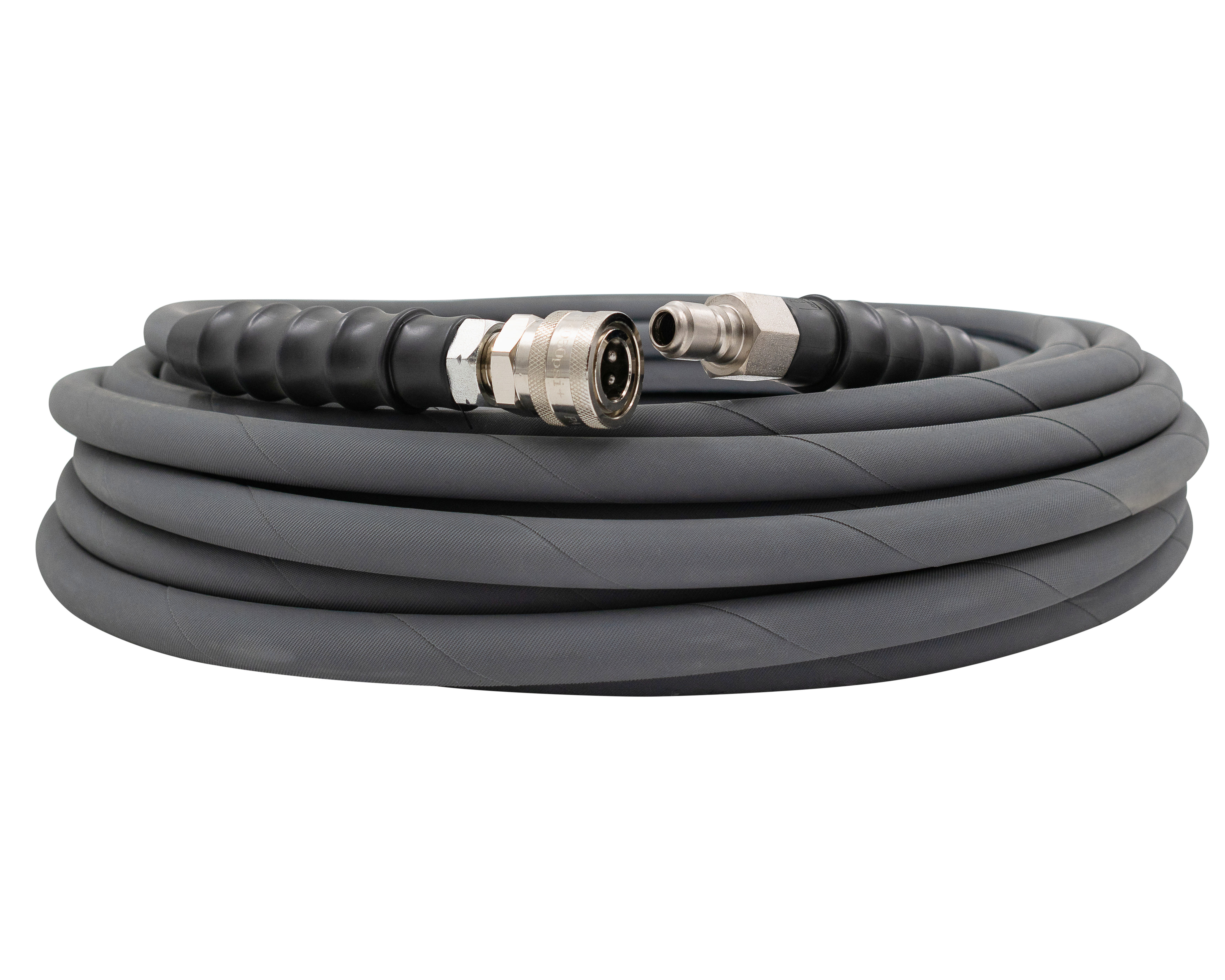 3/8" R1 1 Wire Hose - Grey - 4,000 PSI - Lenflex[165 R1J400 10ML QC]