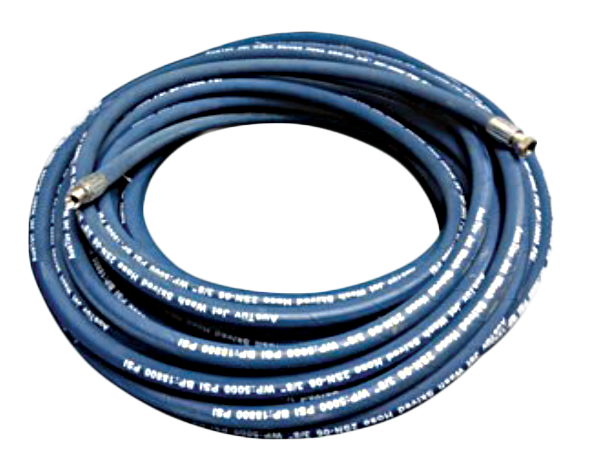 3/8" R2 2 Wire Thick Coat Hose - Grey - 5,000 PSI - Lenflex [Was 165 R2J400 10MK 3/8MX3/8 FS] [165 R2J400 10MK 3/8MX3/8FS]