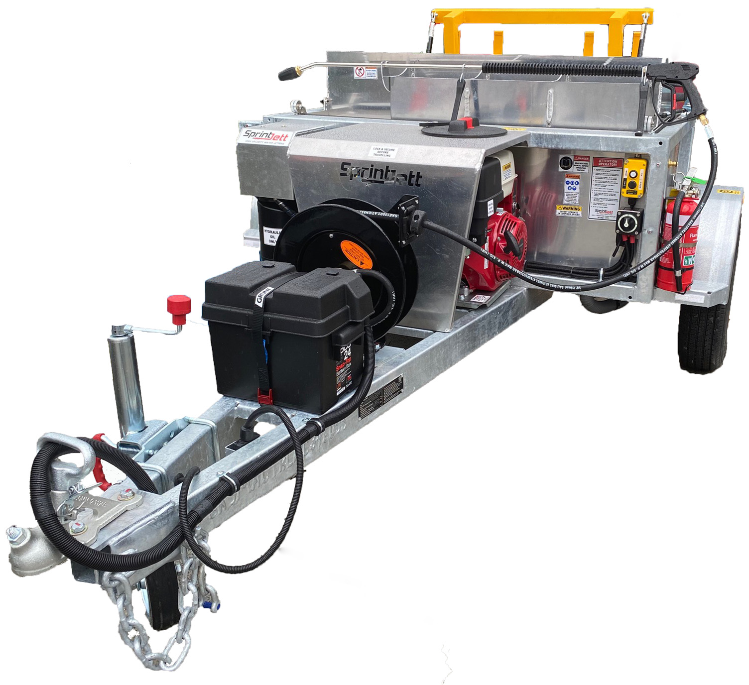 4,000 PSI @ 15 L/min Bin Cleaning Trailer[165 BCT]