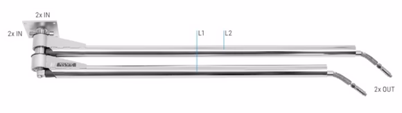 Straight Double Boom - 360° Ceiling Mount - LED Lights - DDPbl - Mosmatic