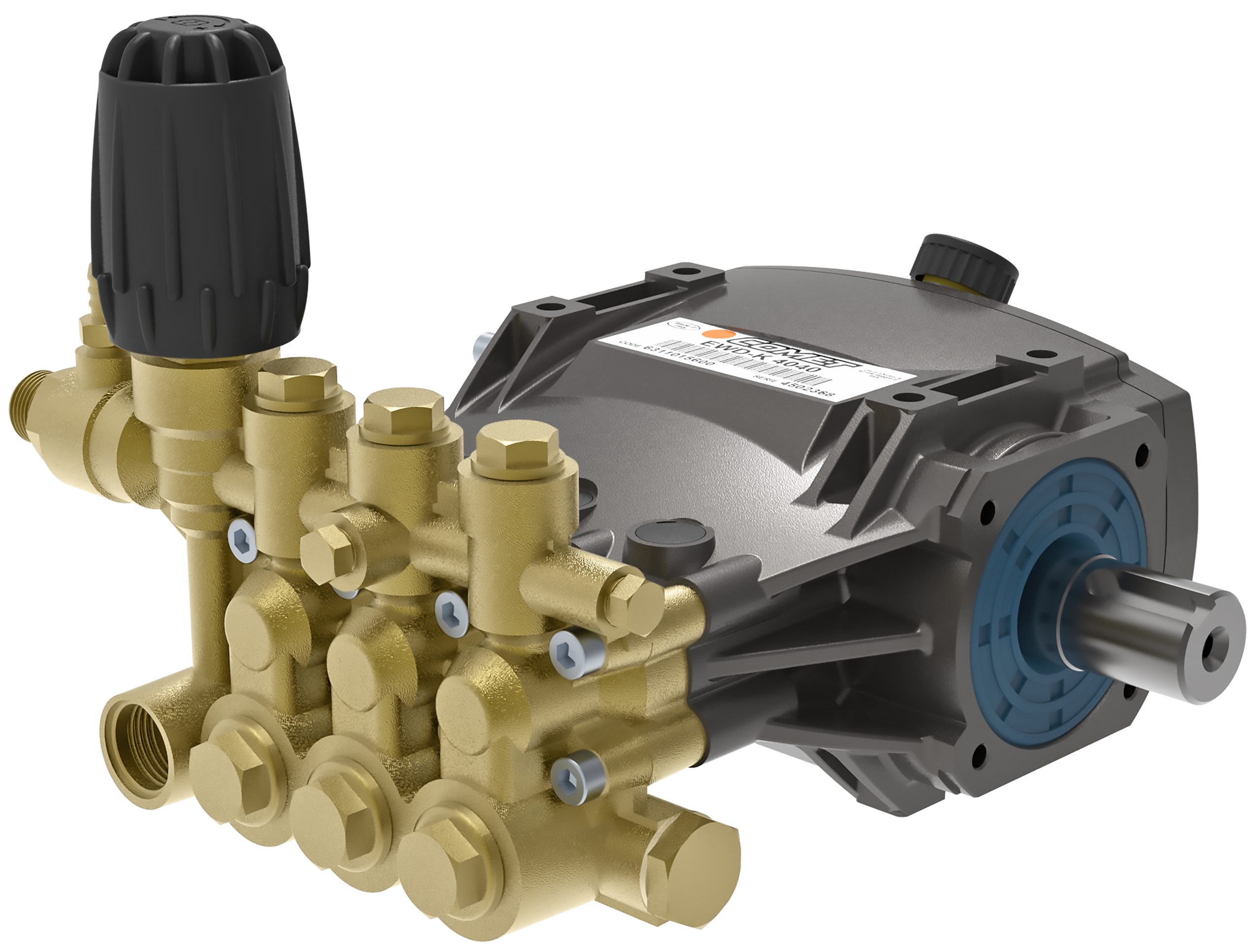 High Pressure Triplex Pump - EWD-K Series - Solid, 24 mm Shaft - COMET[210 EWD-K4040S (6311 0156)]