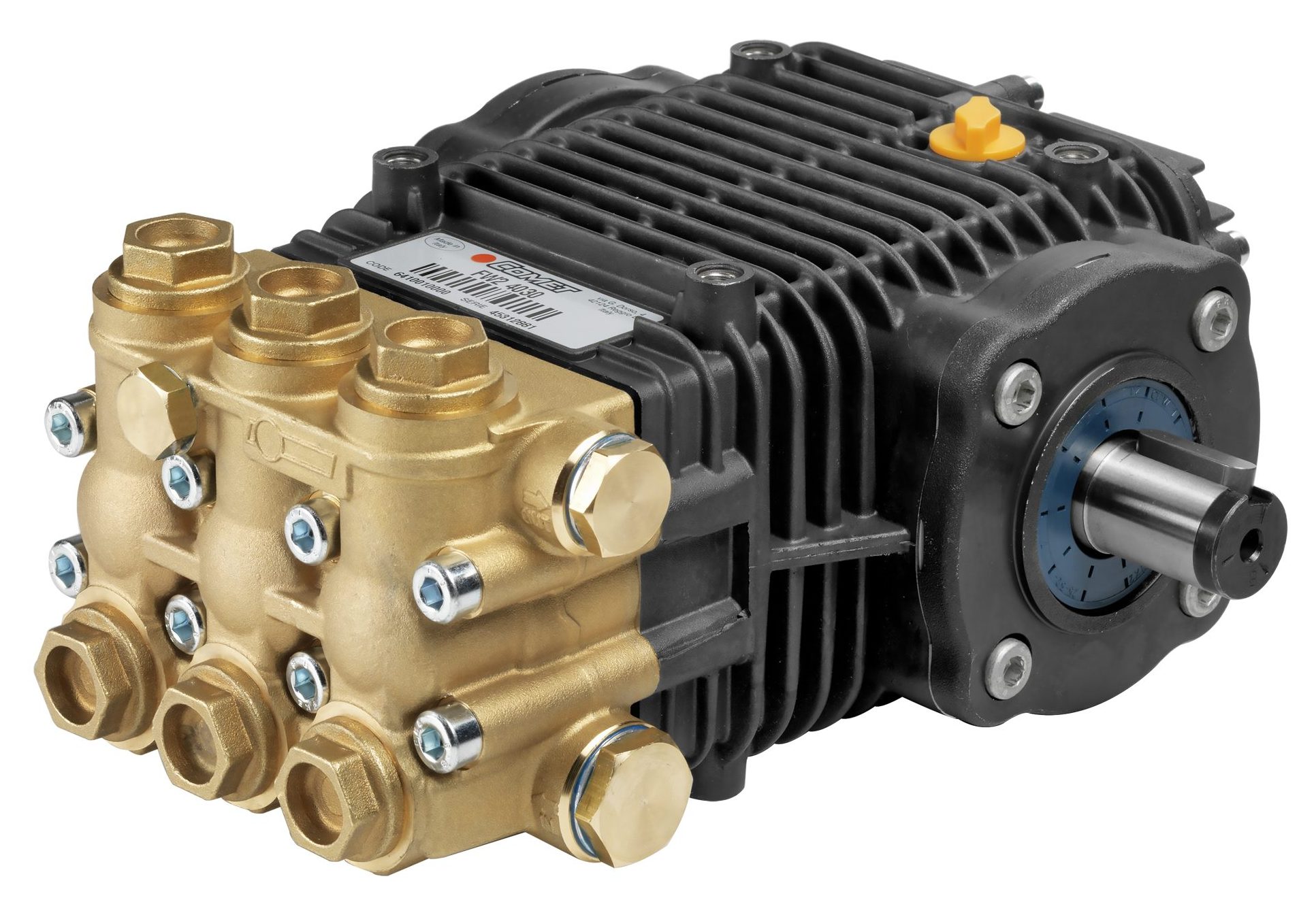 High Pressure Triplex Pump Assembly - FW2 Series - Solid, 24 mm Shaft - COMET[210 FW25030S ASSY]
