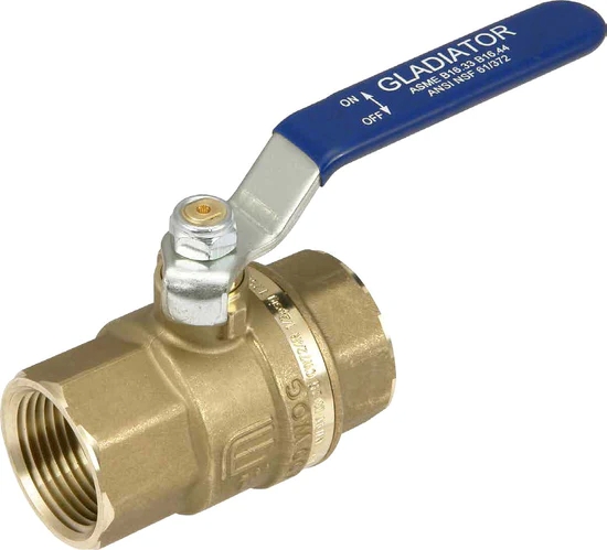 1" @ 600 PSI - Gladiator FxF NPT Blue Steel Lever (C1) [165 7475]